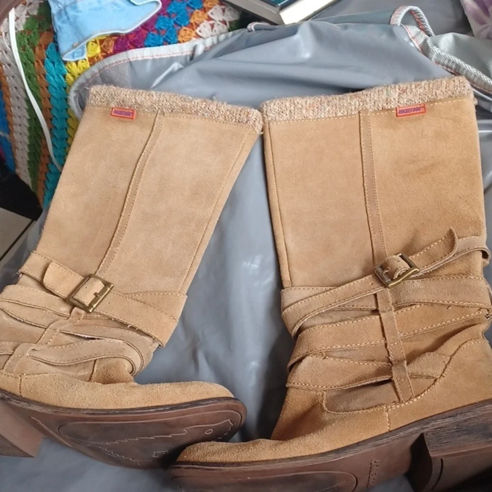 Rocket Dog Tan Suede Mid Calf Boots, Sz 7.5